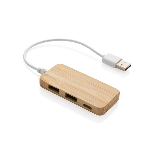 Bamboo hub with Type-C - Custom Wood Designs