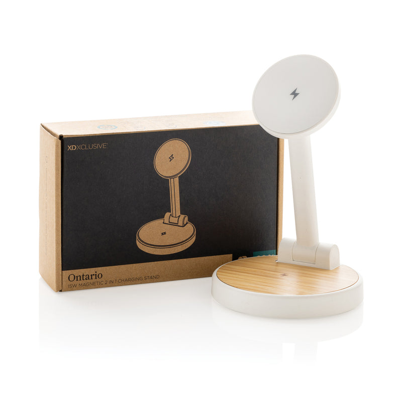 Load image into Gallery viewer, Ontario RCS rplastic 15W magnetic charging 2 in 1 stand - Custom Wood Designs
