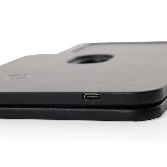 Swiss Peak 3 in 1 RCS recycled PU wireless charger desk tray - Custom Wood Designs