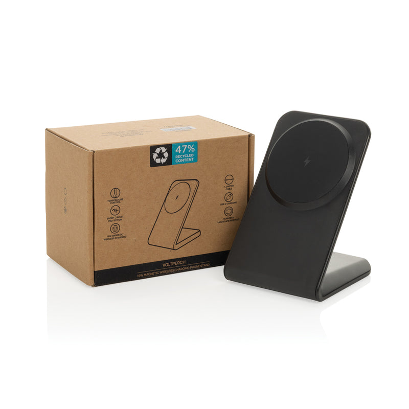 Load image into Gallery viewer, VoltPerch RCS recycled plastic 15W magnetic wireless charger - Custom Wood Designs VoltPerch RCS recycled plastic 15W magnetic wireless charger
