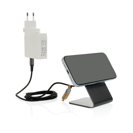 Terra aluminium 15W magnetic wireless charging phone stand - Custom Wood Designs Terra aluminium 15W magnetic wireless charging phone stand
