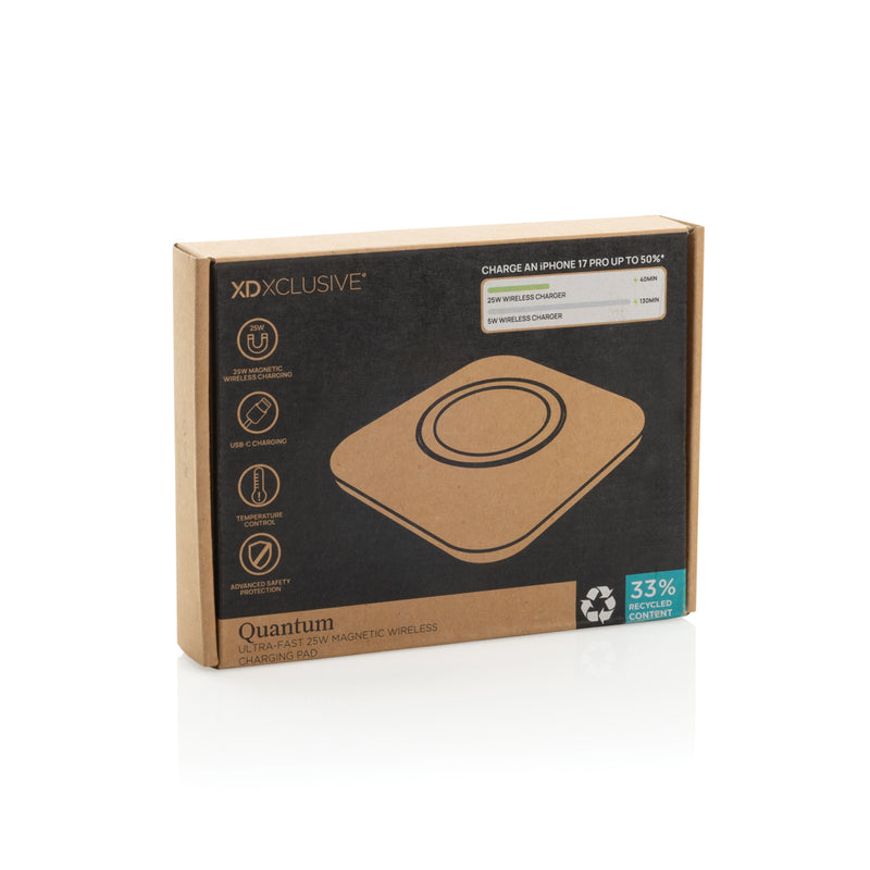 Load image into Gallery viewer, XD Xclusive Quantum ultra-fast 25W magnetic wireless charging pad for phones and tablets, sleek and compact design.

