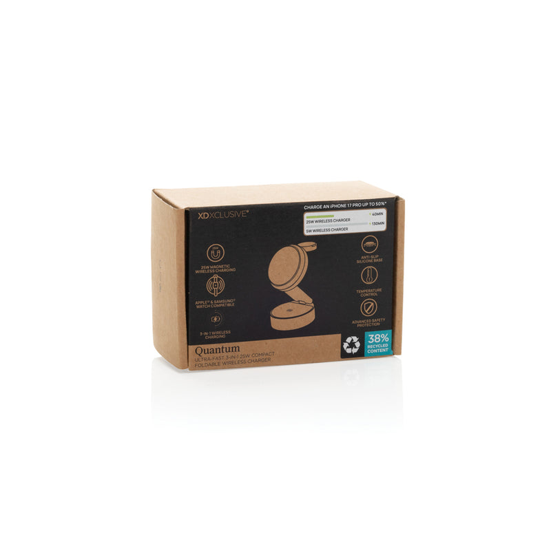 Load image into Gallery viewer, Quantum RCS 25W ultra-fast wireless 3-in-1 charger - Custom Wood Designs
