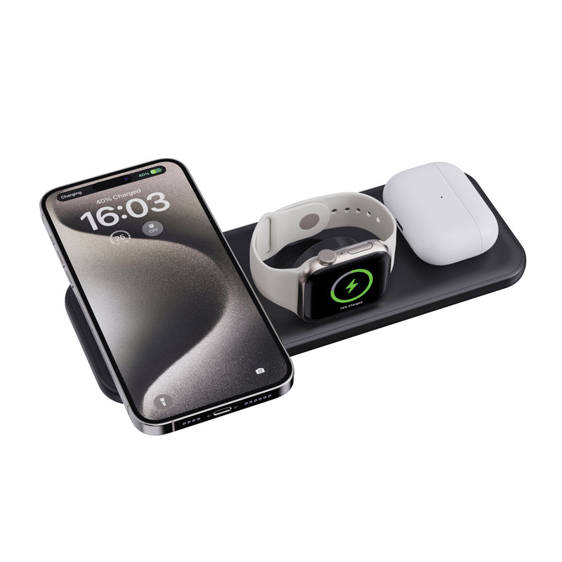 Load image into Gallery viewer, Urban Vitamin Torrance RCS 3 in 1 magnetic 15W charger - Custom Wood Designs
