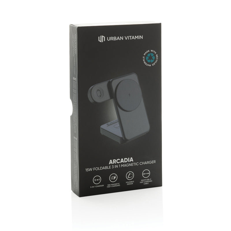 Load image into Gallery viewer, Urban Vitamin Arcadia RCS rplastic 15W 3in1 magnetic charger - Custom Wood Designs Urban Vitamin Arcadia RCS rplastic 15W 3in1 magnetic charger
