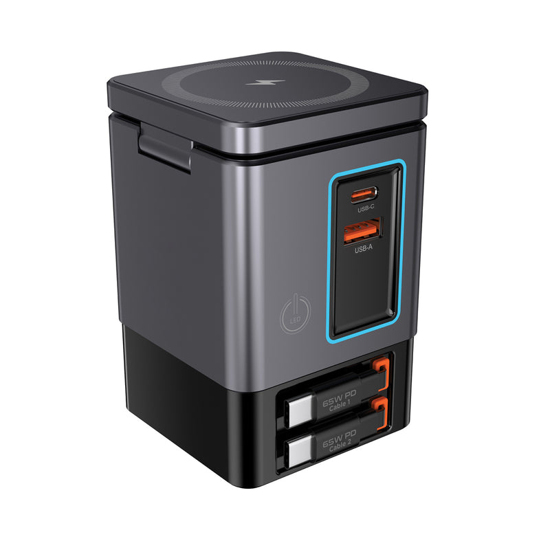 Load image into Gallery viewer, Urban Vitamin Sacramento 105W GAN charger+retractable cables - Custom Wood Designs Urban Vitamin Sacramento 105W GAN charger+retractable cables
