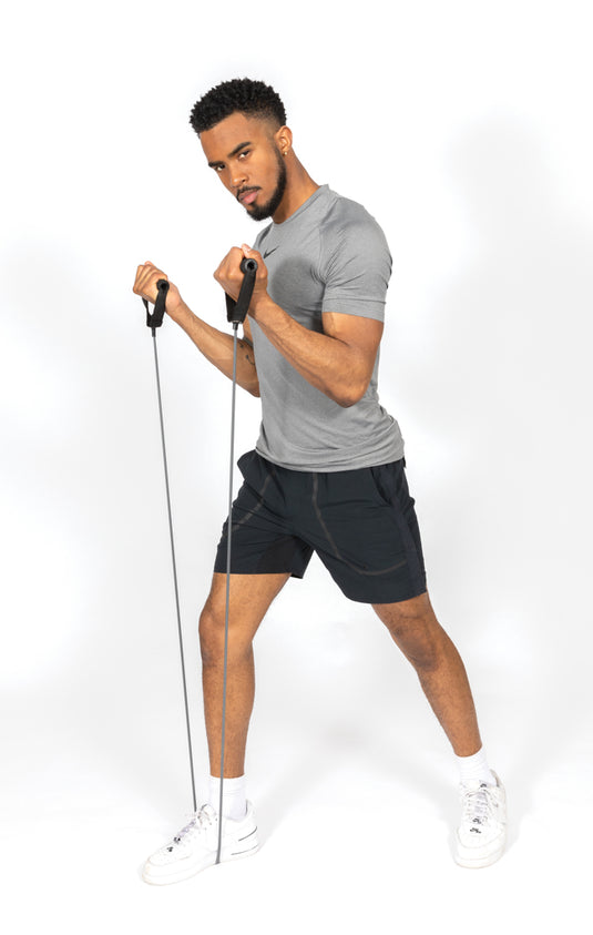 XD Collection heavy resistance tube in pouch for fitness workouts, durable exercise equipment for strength training and fitness.