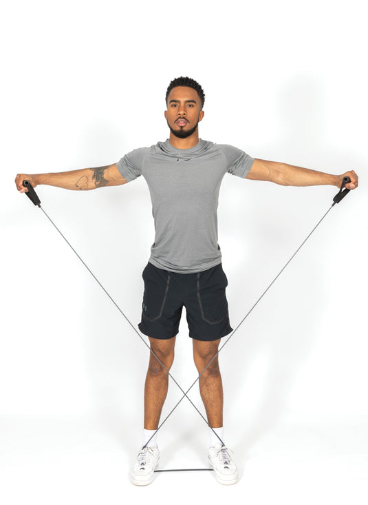 XD Collection heavy resistance fitness tube in pouch for strength training and workouts, healthy living and sport equipment.