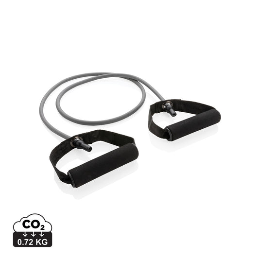Heavy resistance tube in pouch from XD Collection for fitness and strength training, shown in a compact storage pouch.