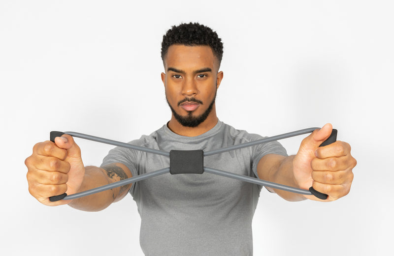 Load image into Gallery viewer, XD Collection Fitness 8 shape exercise band in pouch for strength training and flexibility workouts.
