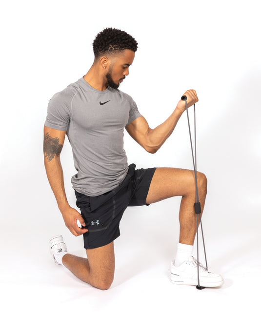 XD Collection Fitness 8-shape exercise band in pouch, ideal for strength training and workout routines.