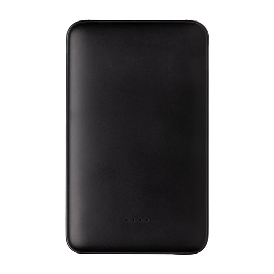 XD Collection 5,000 mAh pocket powerbank with built-in cables, compact phone and tablet charging accessory.