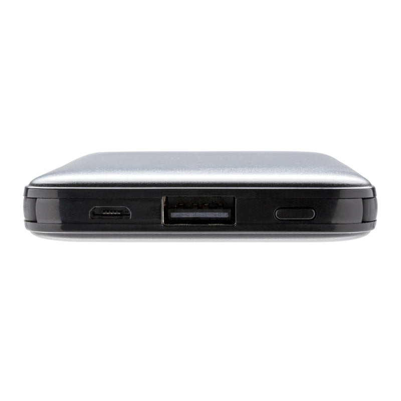 Load image into Gallery viewer, XD Collection 5,000 mAh pocket powerbank with integrated cables for phones and tablets, compact portable charging device.
