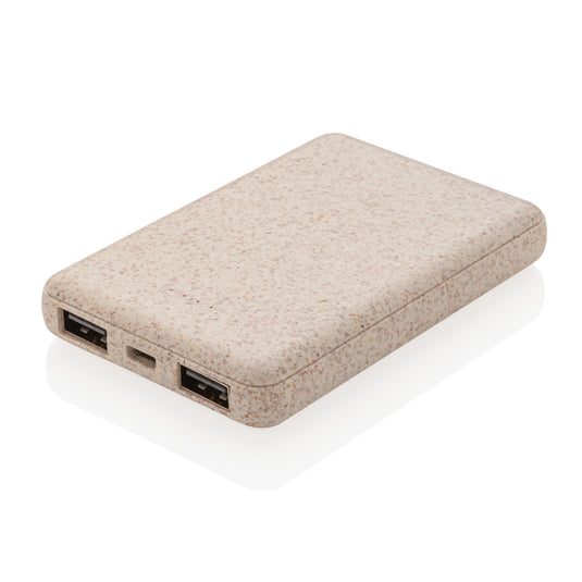 Wheat Straw 5.000 mAh Pocket Powerbank - Custom Wood Designs