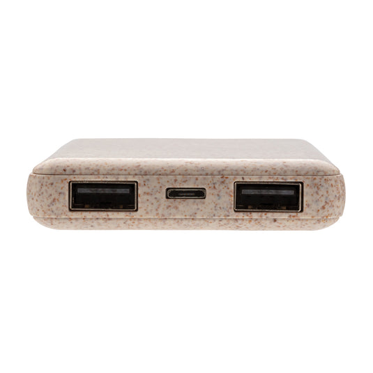 Wheat Straw 5.000 mAh Pocket Powerbank - Custom Wood Designs