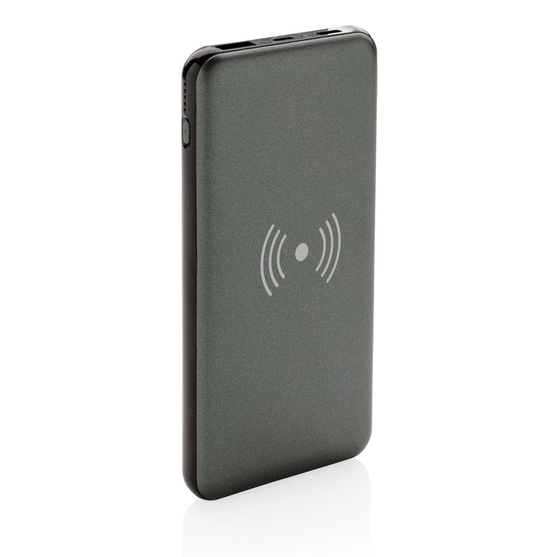 Load image into Gallery viewer, XD Collection 10,000mAh wireless powerbank with fast 10W charging and PD for phones and tablets, shown with charging ports.
