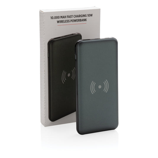 XD Collection 10,000 mAh wireless powerbank with fast charging and PD for phones and tablets, compact portable phone accessory