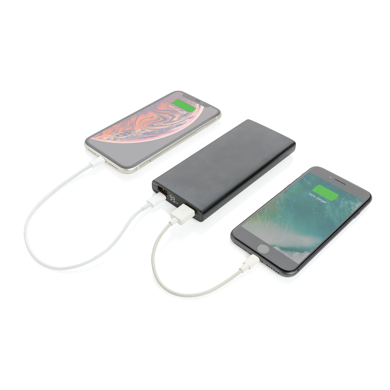 Load image into Gallery viewer, XD Collection aluminium 18W 10,000mAh PD powerbank for phones and tablets with sleek design and portable charging capability.
