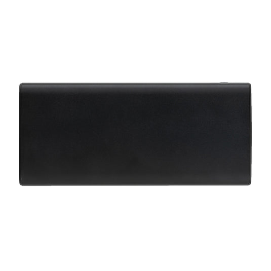XD Collection aluminium 18W 10,000mAh PD powerbank for phones and tablets, shown in sleek silver with USB ports.