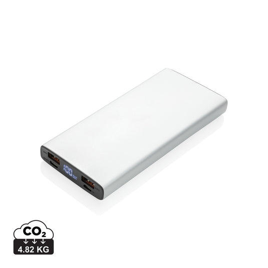 XD Collection aluminium 18W 10,000mAh PD powerbank for phones and tablets, compact and portable charging accessory.