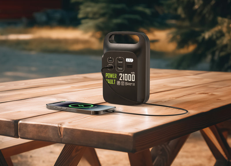 Load image into Gallery viewer, Power Vault RCS rplastic 21000 mAh portable power station - Custom Wood Designs
