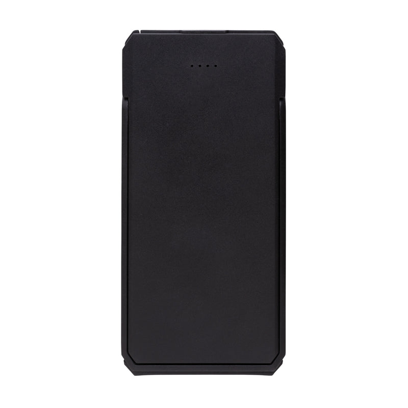 Load image into Gallery viewer, Skywave RCS recycled plastic solar powerbank 10,000mAh by XD Xclusive with USB ports, showcasing its eco-friendly design and compact size.
