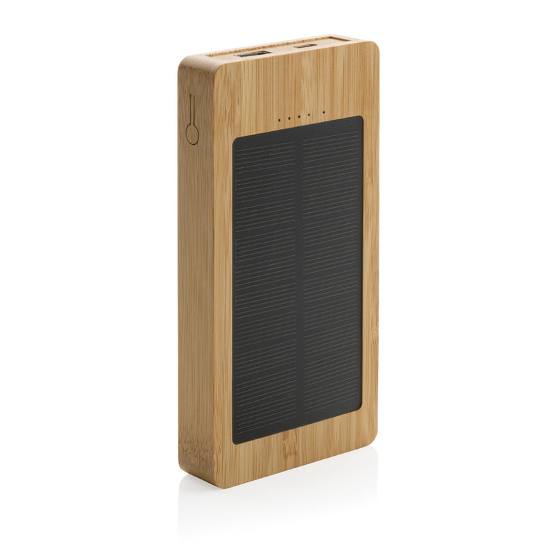 Load image into Gallery viewer, Sunwick 10.000 mAh Bamboo solar powerbank - Custom Wood Designs
