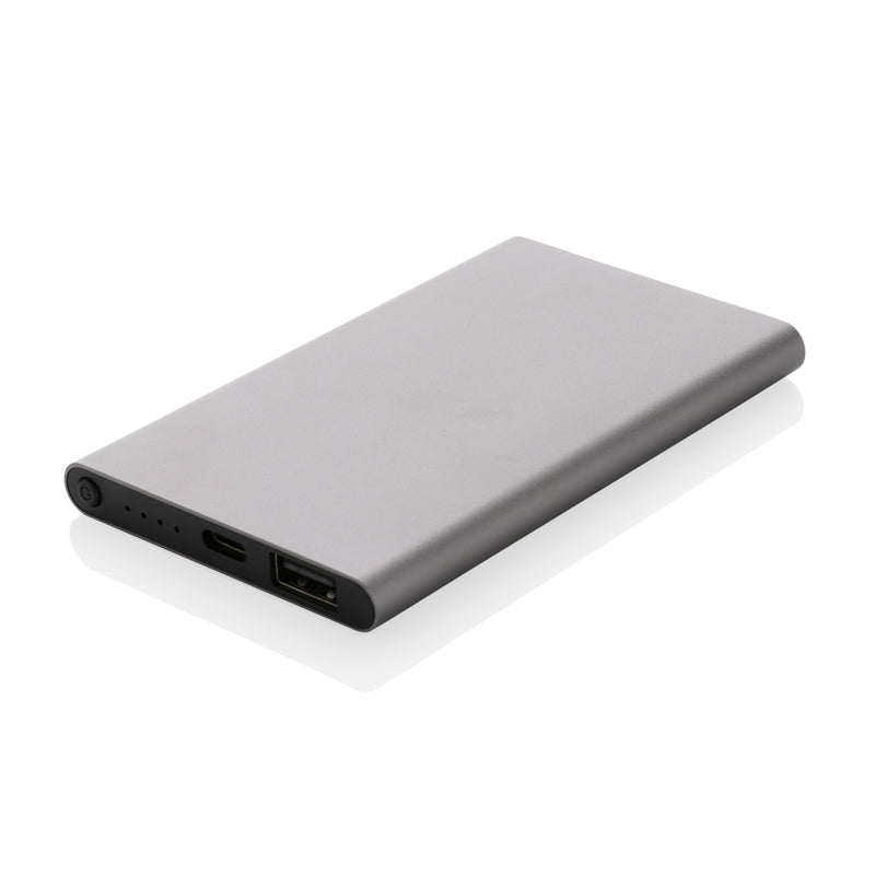 Load image into Gallery viewer, XD Collection recycled plastic and aluminum 4000mAh powerbank with Type C port, compact and portable for phones and tablets.
