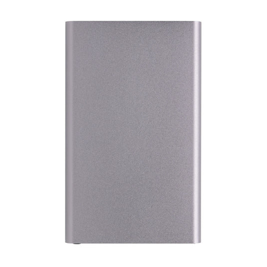 XD Collection RCS recycled plastic and aluminum 4000mAh powerbank with Type-C port for phones and tablets on a white background.