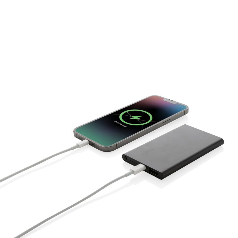 Load image into Gallery viewer, XD Collection recycled plastic and aluminum 4000mAh powerbank with Type C port for phones and tablets.
