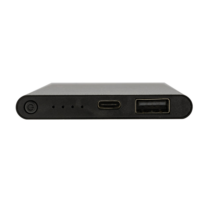 Load image into Gallery viewer, RCS recycled plastic and aluminum 4000mAh powerbank with Type C port, from XD Collection, for phones and tablets.
