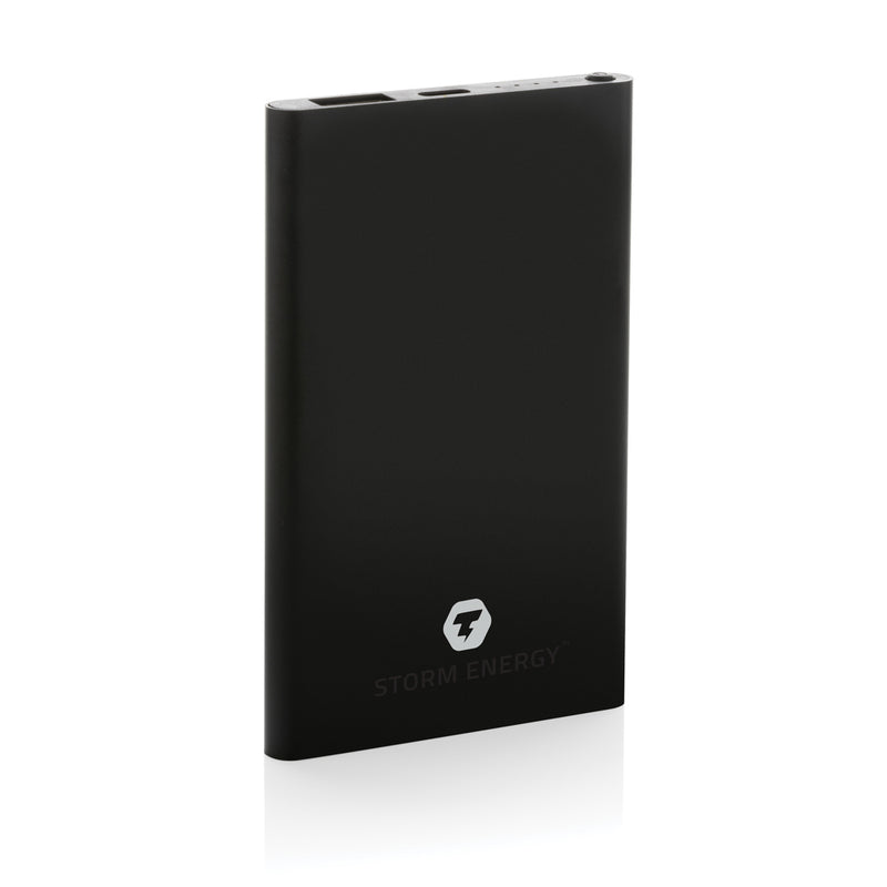 Load image into Gallery viewer, XD Collection recycled plastic and aluminum 4000mAh powerbank with USB Type-C port for phones and tablets.
