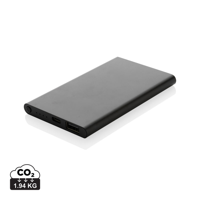 Load image into Gallery viewer, XD Collection RCS recycled plastic and aluminum 4000mAh powerbank with Type C port for phones and tablets.
