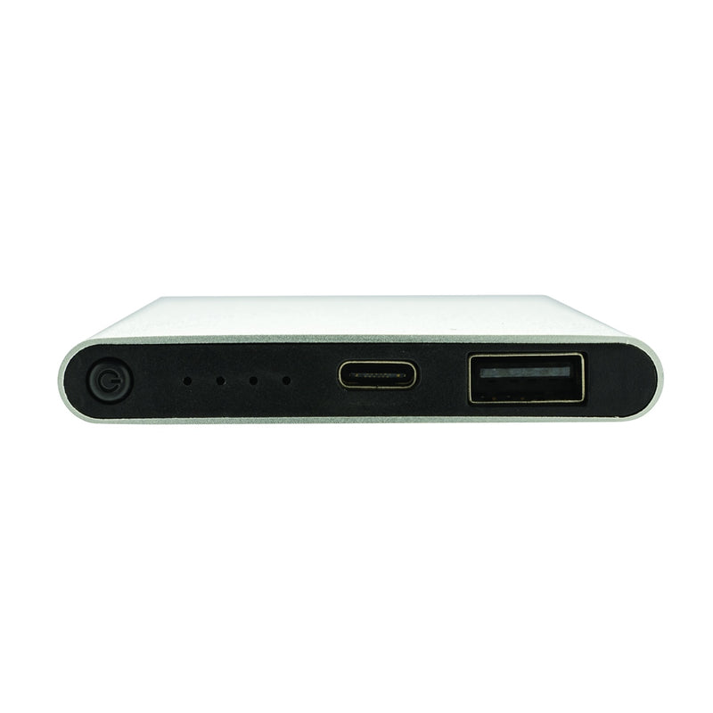 Load image into Gallery viewer, XD Collection RCS recycled plastic and aluminum 4000mAh powerbank with Type C port for phones and tablets.
