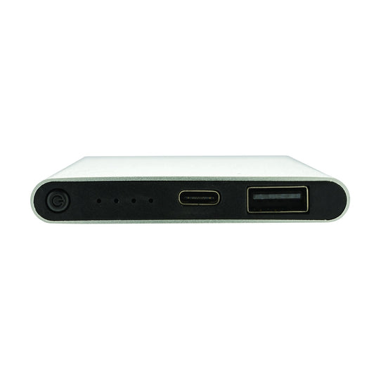 XD Collection RCS recycled plastic and aluminum 4000mAh powerbank with Type C port for phones and tablets.