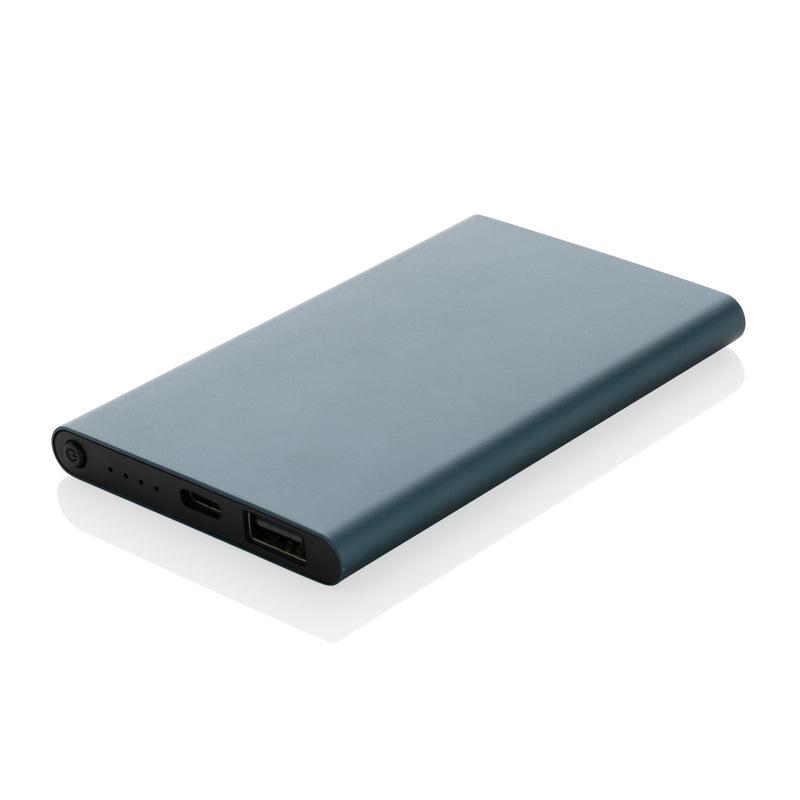 Load image into Gallery viewer, XD Collection RCS recycled plastic and aluminum 4000mAh powerbank with Type C port for phone and tablet charging.
