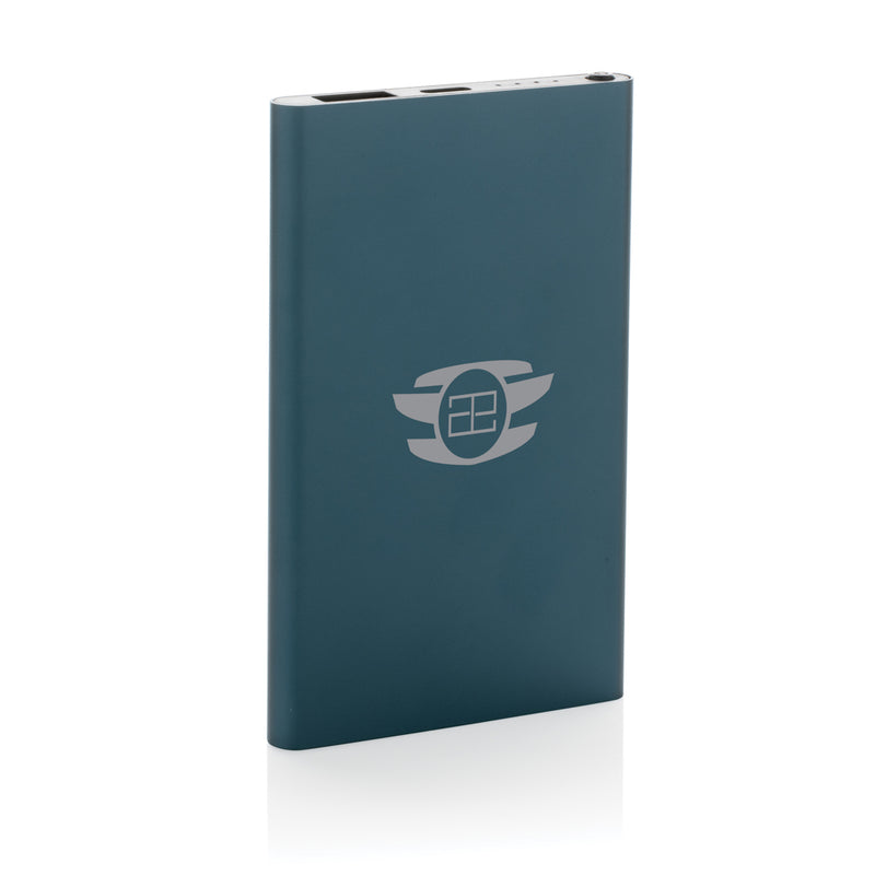 Load image into Gallery viewer, XD Collection recycled plastic and aluminum 4000mAh powerbank with Type C port, designed for phone and tablet charging.
