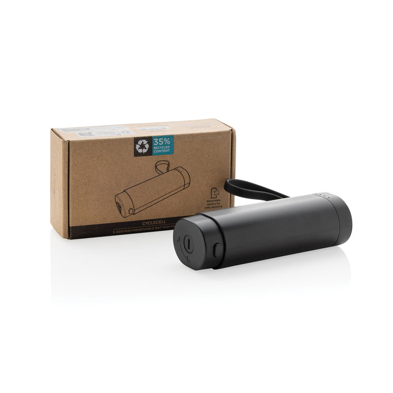 Load image into Gallery viewer, XD Collection CycleCell 5000mAh removable powerbank for phones and tablets, portable accessory with compact design.
