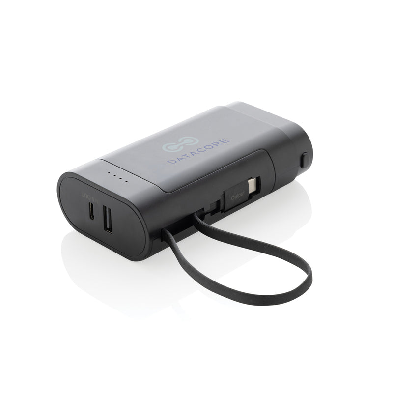 Load image into Gallery viewer, XD Collection CycleCell 10,000mAh removable battery powerbank for phones and tablets, showing the portable device and charging port.
