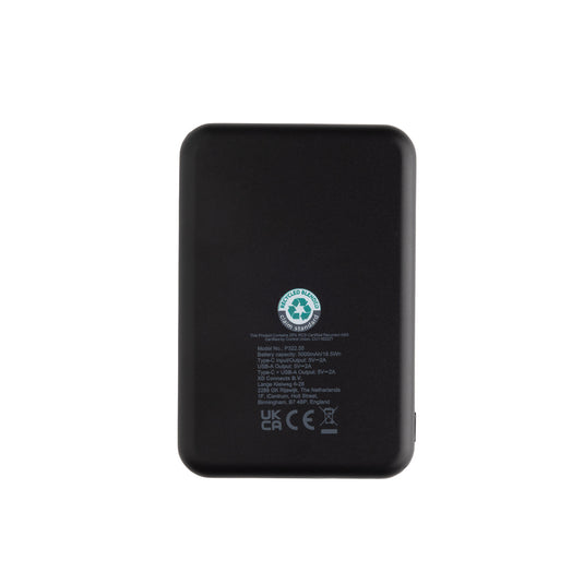 Boostcore RCS recycled plastic powerbank 5.000mAh with USB C - Custom Wood Designs