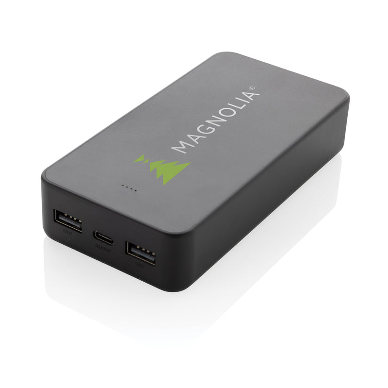 Load image into Gallery viewer, Boostcore RCS recycled plastic powerbank 20,000mAh with USB-C port, designed for phones and tablets by XD Collection.
