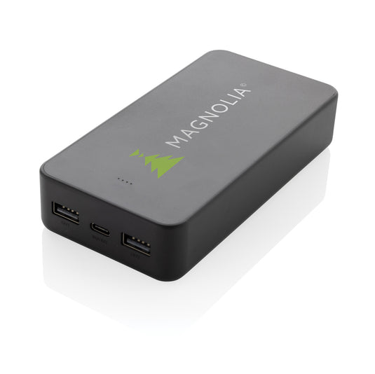 Boostcore RCS recycled plastic powerbank 20,000mAh with USB-C port, designed for phones and tablets by XD Collection.