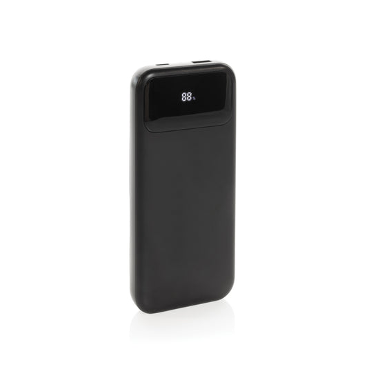 XD Collection Turbopack RCS plastic power bank with 10,000mAh capacity and integrated cables for phones and tablets