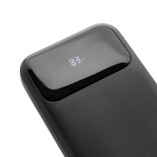 XD Collection Turbopack RCS plastic power bank with 10,000mAh capacity and integrated cables for phones and tablets.