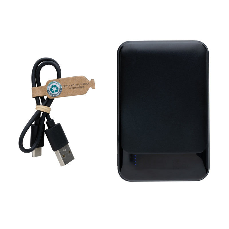 Load image into Gallery viewer, XD Collection RCS recycled plastic 5,000mAh powerbank for phones and tablets, portable and eco-friendly in a sleek design.
