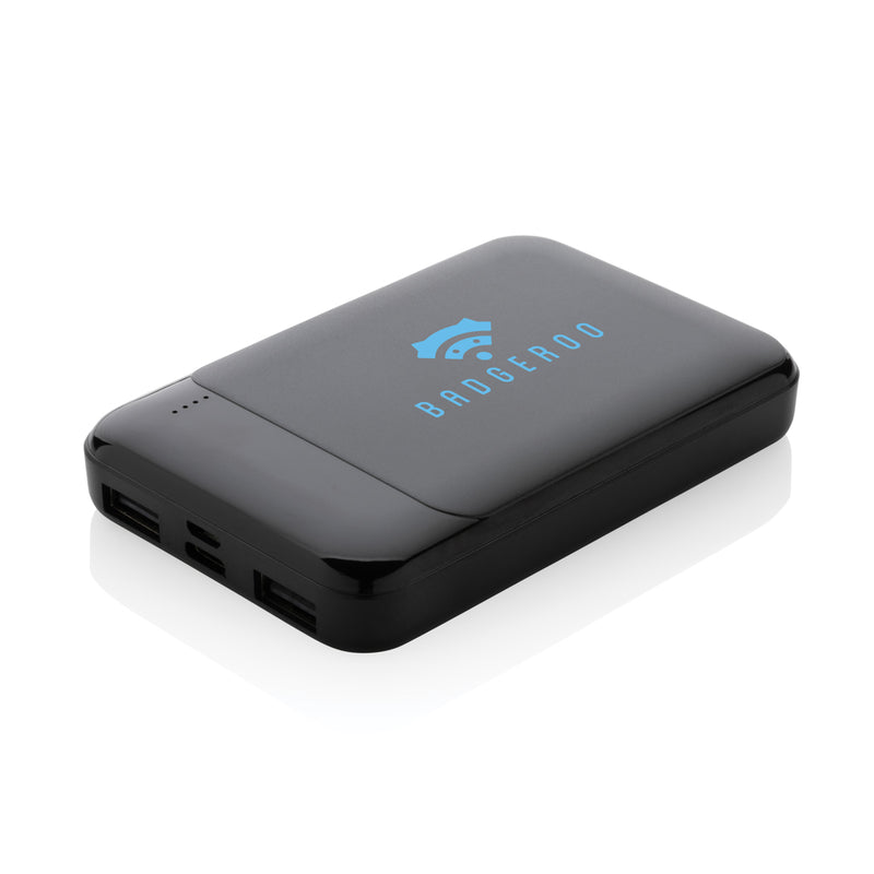 Load image into Gallery viewer, XD Collection RCS recycled plastic 5,000mAh powerbank for phones and tablets, compact portable charging accessory.
