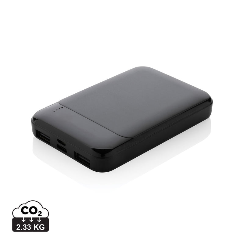 Load image into Gallery viewer, XD Collection recycled plastic 5,000mAh powerbank for phones and tablets, compact and eco-friendly portable charger.
