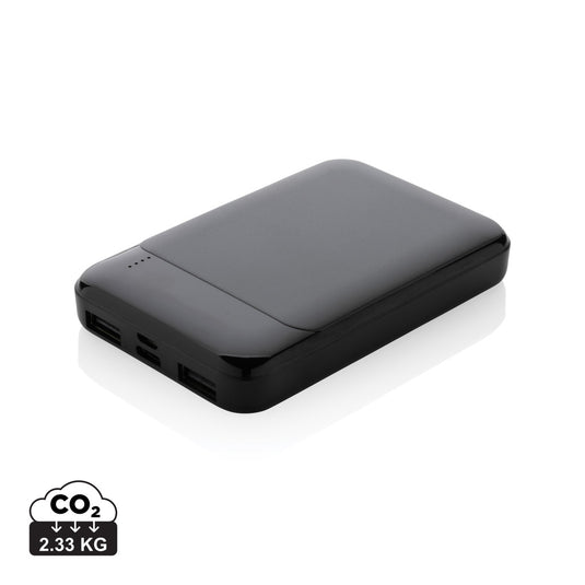 XD Collection recycled plastic 5,000mAh powerbank for phones and tablets, compact and eco-friendly portable charger.