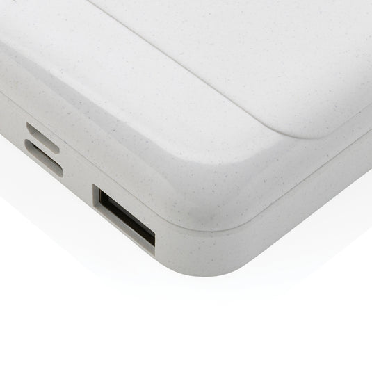 XD Collection RCS recycled plastic powerbank with 5,000mAh capacity for phones and tablets, shown in a sleek design.
