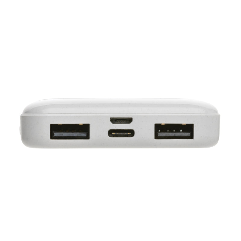 Load image into Gallery viewer, XD Collection RCS recycled plastic 5,000 mAh powerbank for phones and tablets, showing the compact, eco-friendly design.
